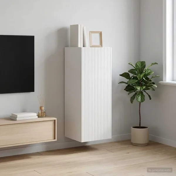 Armoire Murale Blanc brillant 33 x 34,5 x 90 cm