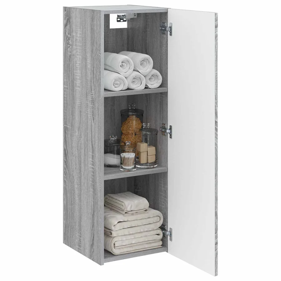 Cabinet de Salle de Bain Mural Sonoma gris 33 x 34,5 x 60 cm - 3