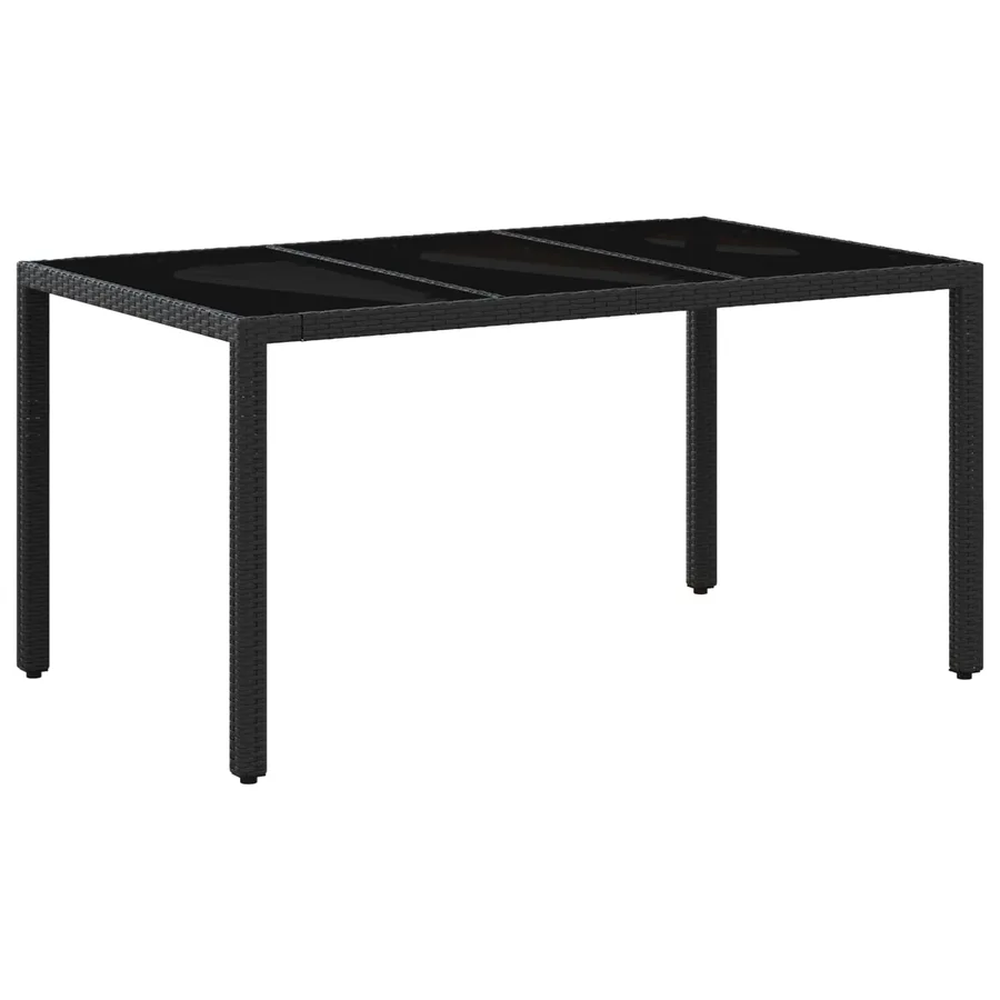 Ensemble de repas extérieur 5 pcs Noir et blanc crème - 5