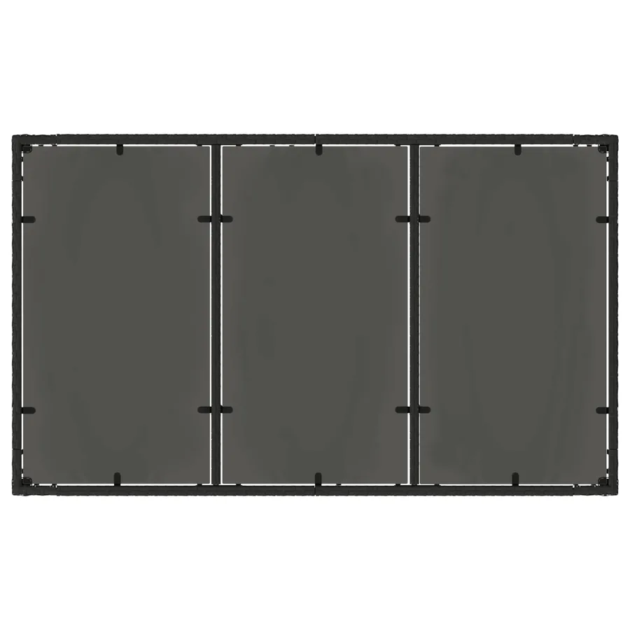 Ensemble de repas extérieur 5 pcs Noir et blanc crème - 6