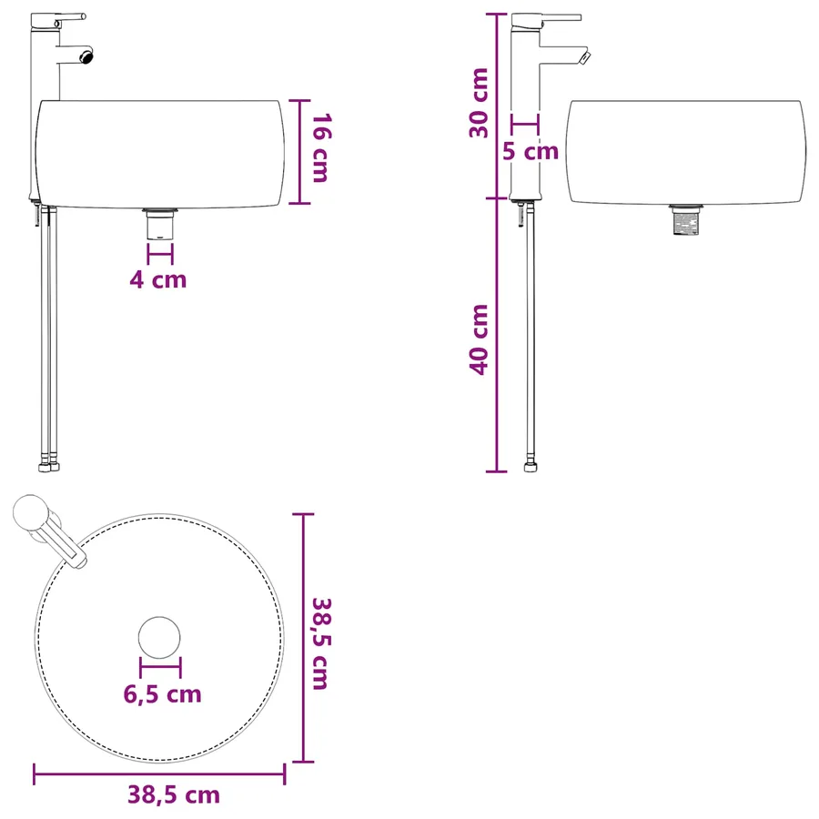 Ensemble d'armoire de salle de bain 5 pcs Chêne fumé - 16