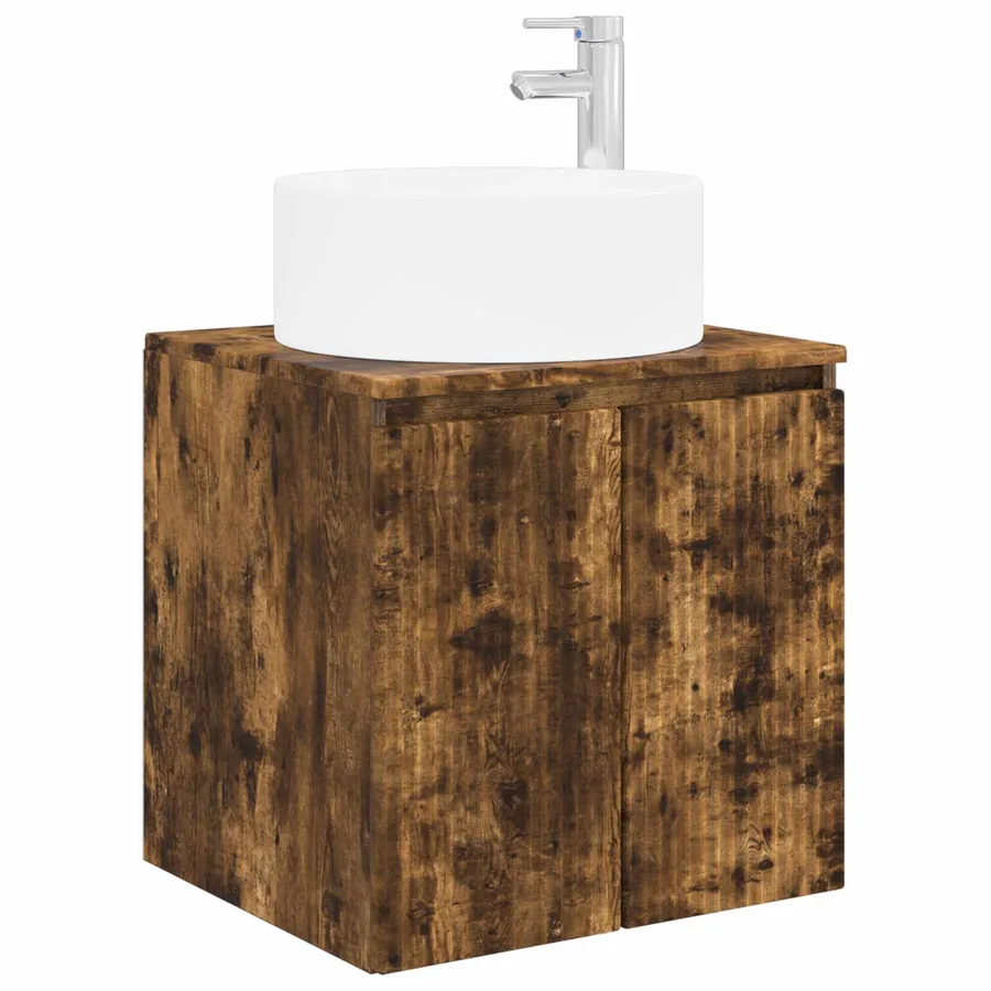 Ensemble d'armoire de salle de bain 5 pcs Chêne fumé - 5