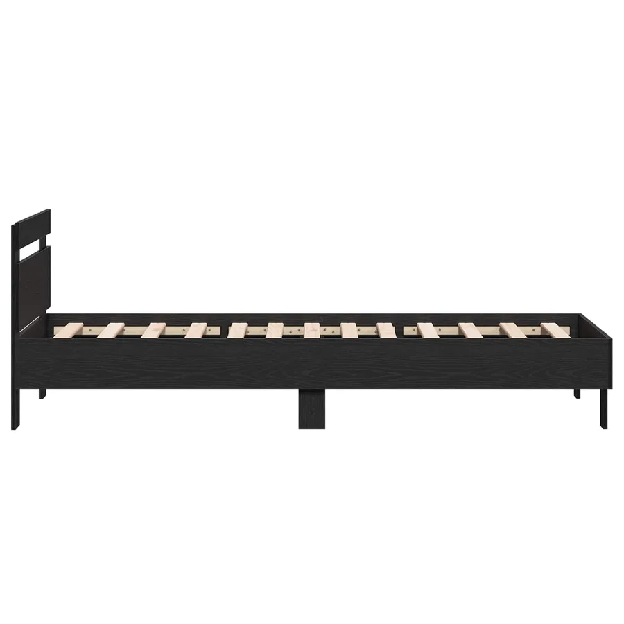 Cadre de lit avec tête de lit Chêne noir 80 x 200 cm - 5