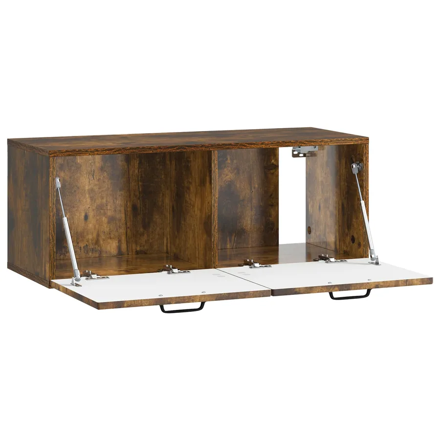 Meuble TV mural Chêne fumé 78,5 x 31 x 30 cm Bois d'ingénierie - 5