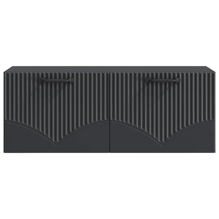 Meuble TV mural Noir 78,5 x 31 x 30 cm Bois d'ingénierie - 6