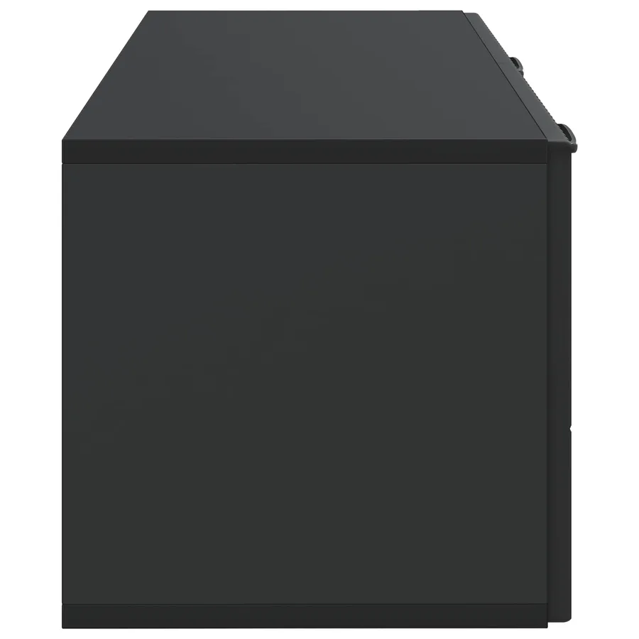 Meuble TV mural Noir 78,5 x 31 x 30 cm Bois d'ingénierie - 7