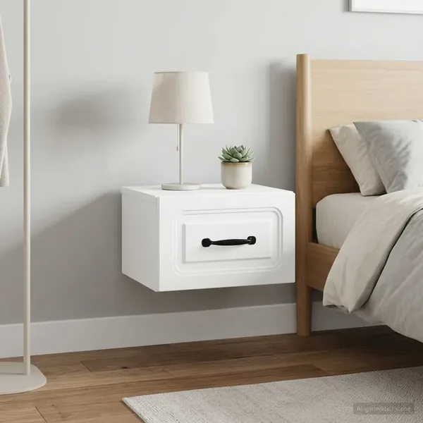 Cabinet de chevet mural 2 pcs Blanc 34,5 x 33 x 20 cm