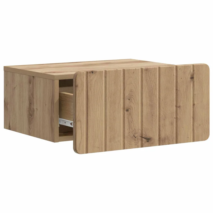 Cabinet de chevet mural Chêne artisanal 49 x 34,5 x 24 cm - 4