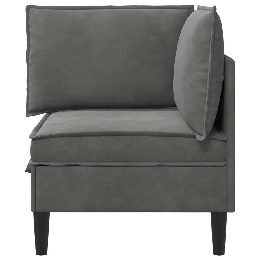 Sofa avec rangement Gris foncé Velours - 6