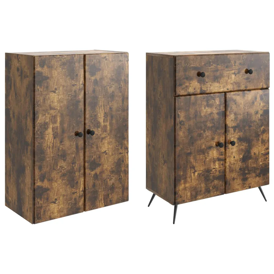 2 pcs Chêne fumé - 4