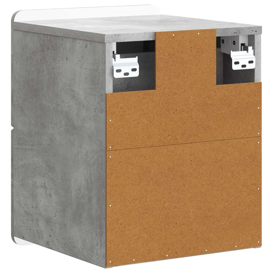 Cabinet de chevet mural 2 pcs Gris béton 33 x 34,5 x 43 cm - 9
