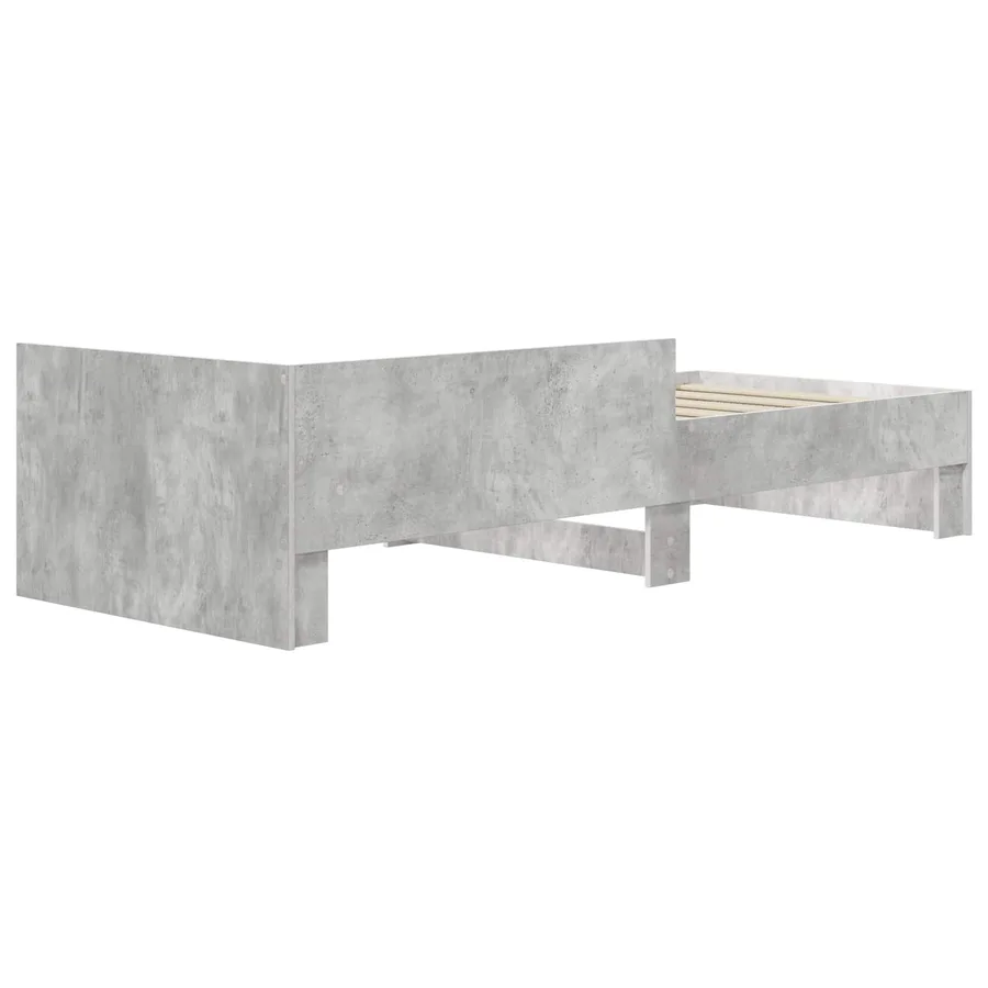 Cadre de lit avec tête de lit Gris béton 80 x 200 cm - 6