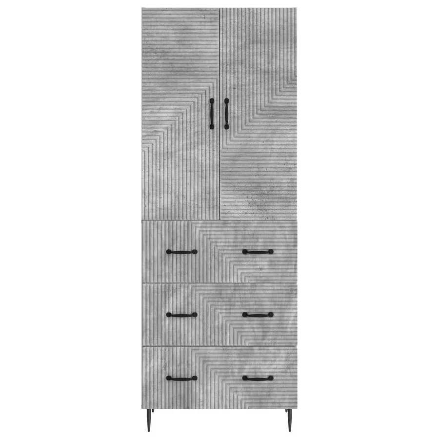 Ensemble de Meubles 2 pcs Gris béton 66 x 34,5 x 90 cm - 5