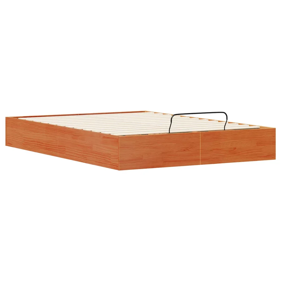 Cadre de lit ottoman avec rangement Brun Ciré 160 x 200 cm - 5