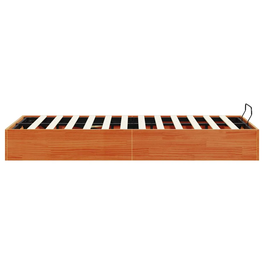 Cadre de lit ottoman avec rangement Brun Ciré 160 x 200 cm - 7