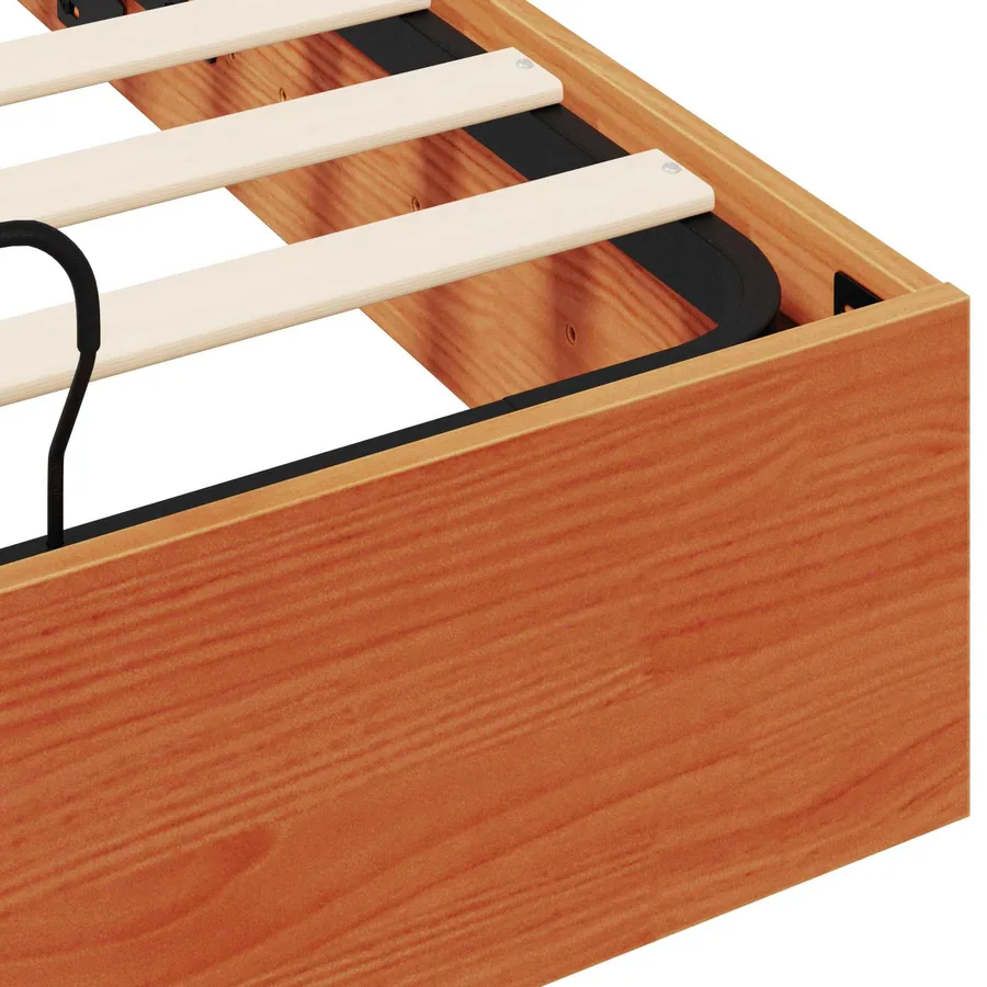 Cadre de lit ottoman avec rangement Brun Ciré 160 x 200 cm - 9