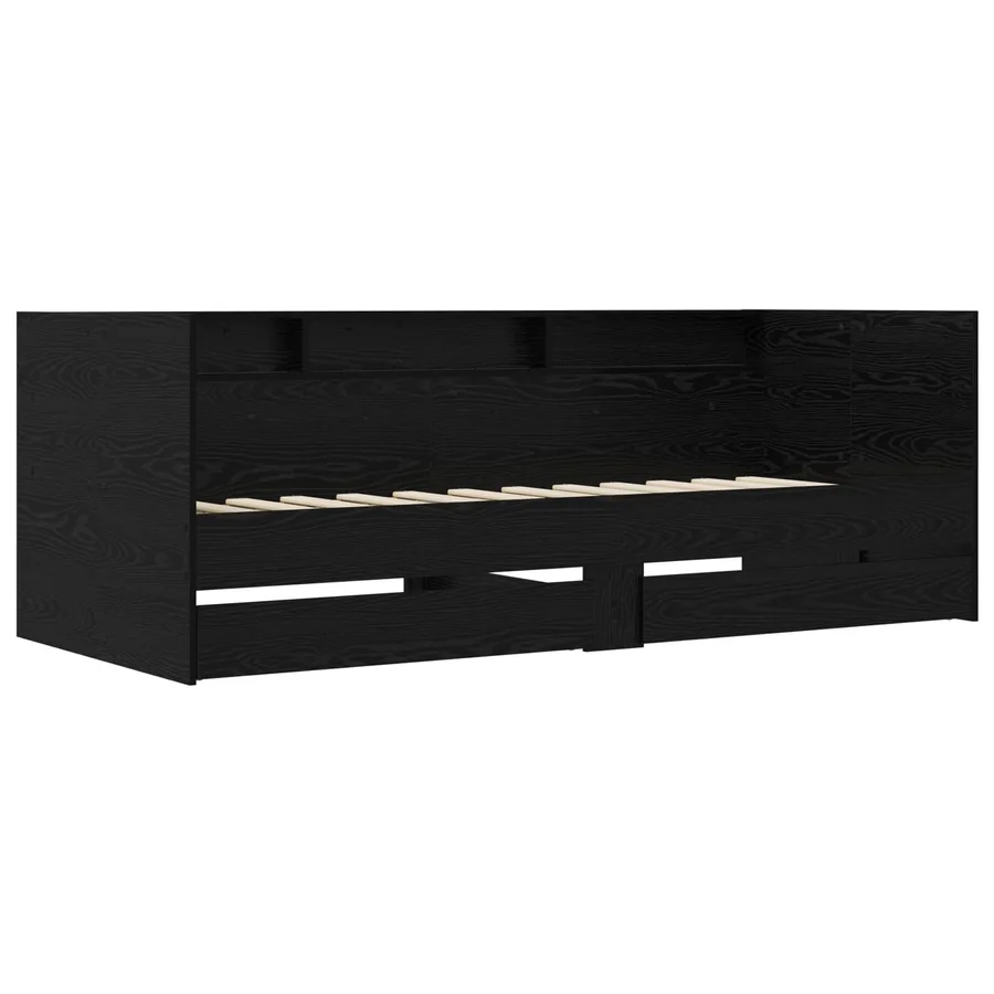 Lit d'appoint avec tiroir Chêne noir Bois d'ingénierie - 2
