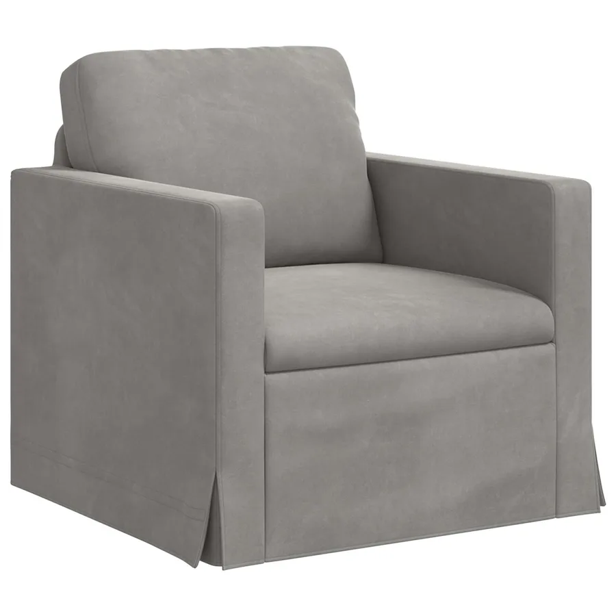 Ensemble de Canapés 2 pcs Gris clair 228 x 78 x 80 cm Velours - 5