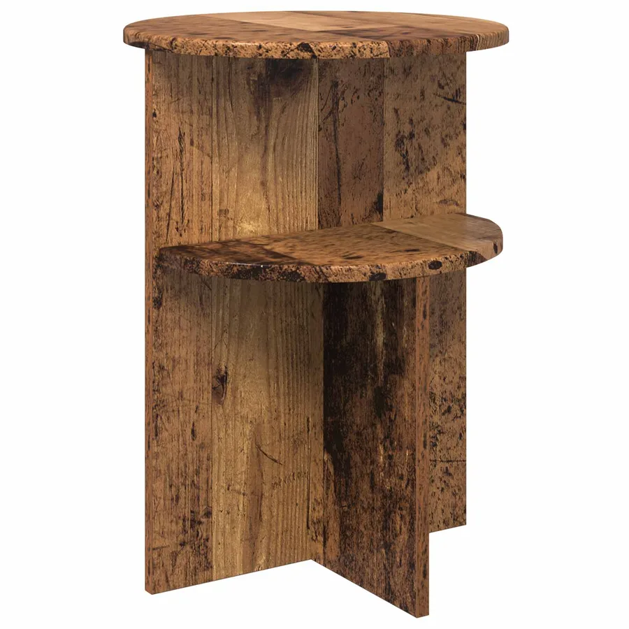 Table d'appoint Bois ancien Ø 39,5 x 55 cm Bois d'ingénierie - 2