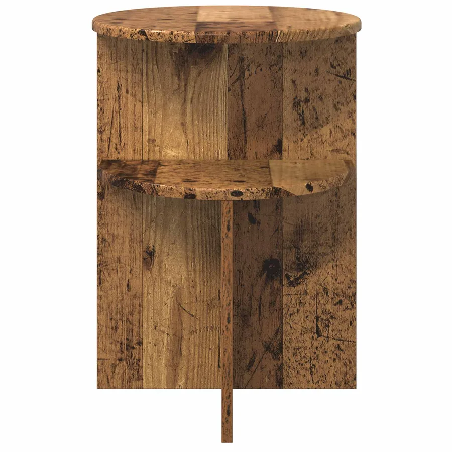 Table d'appoint Bois ancien Ø 39,5 x 55 cm Bois d'ingénierie - 5