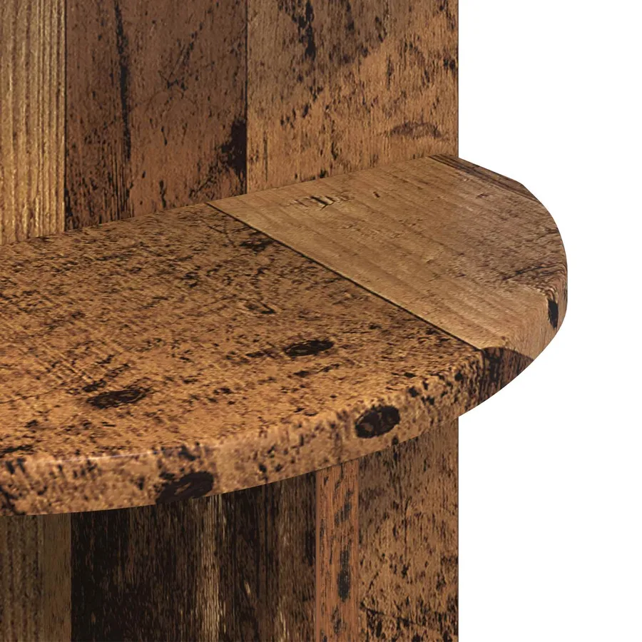 Table d'appoint Bois ancien Ø 39,5 x 55 cm Bois d'ingénierie - 8