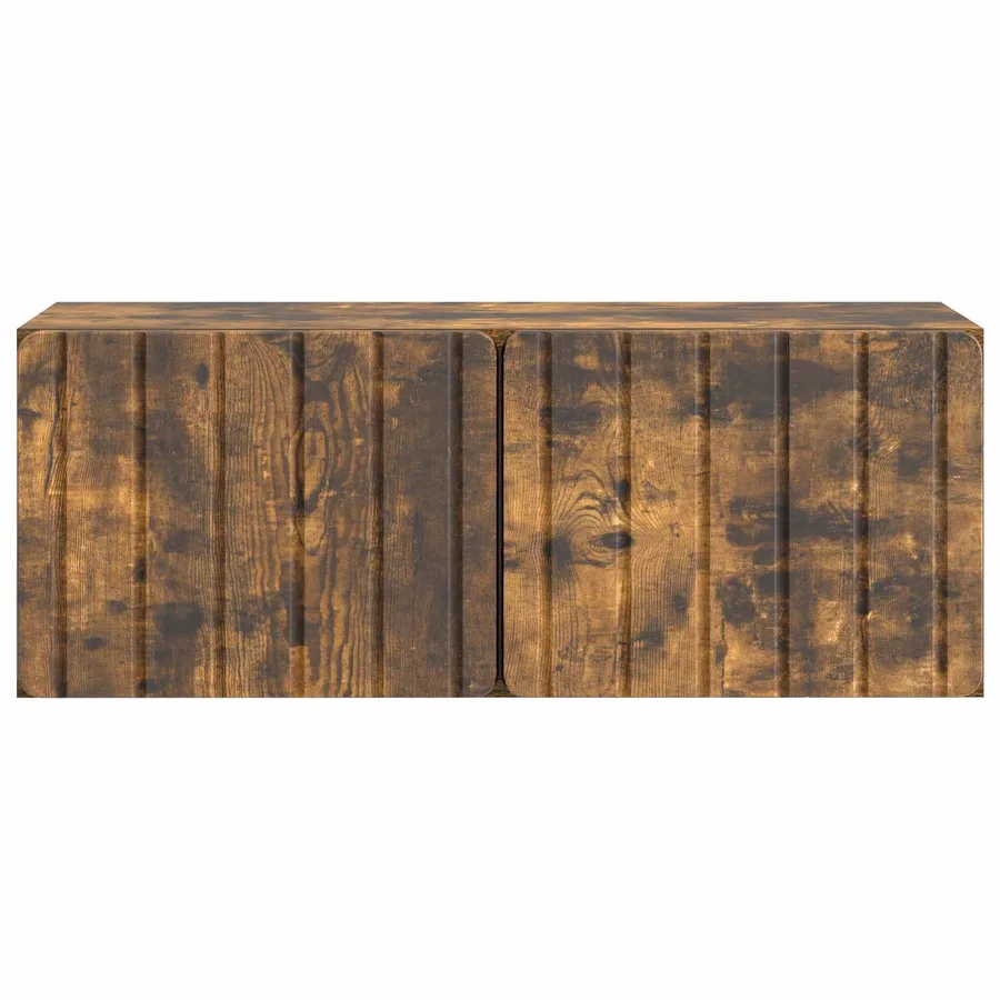 Meuble TV mural 78,5 x 31 x 30 cm Chêne fumé Bois d'ingénierie - 6