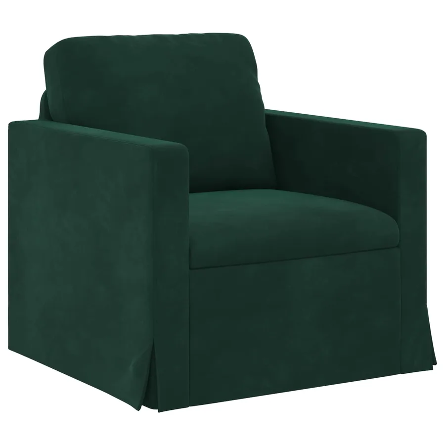 Ensemble de Canapés 2 pcs Vert foncé 228 x 78 x 80 cm Velours - 4