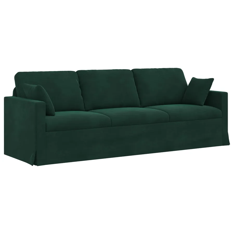 Ensemble de Canapés 2 pcs Vert foncé 228 x 78 x 80 cm Velours - 5