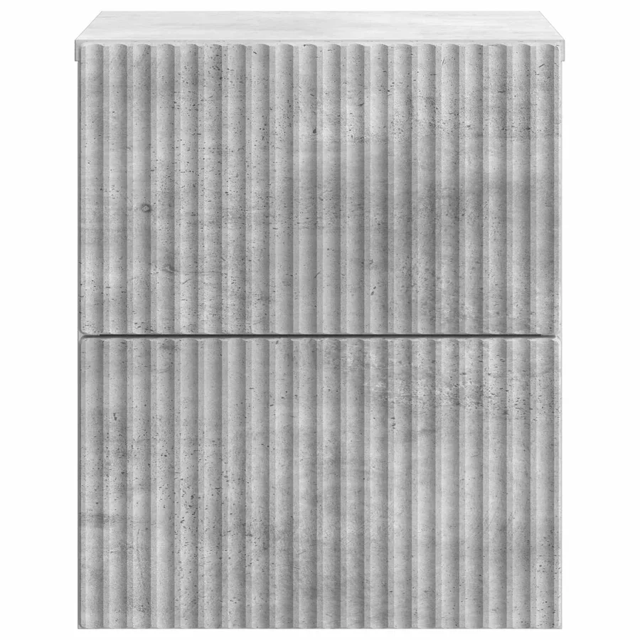 Cabinet de chevet mural Gris béton 33 x 34,5 x 40 cm - 5