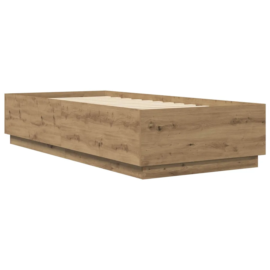 Cadre de lit Chêne artisanal 80 x 200 cm Bois d'ingénierie - 5