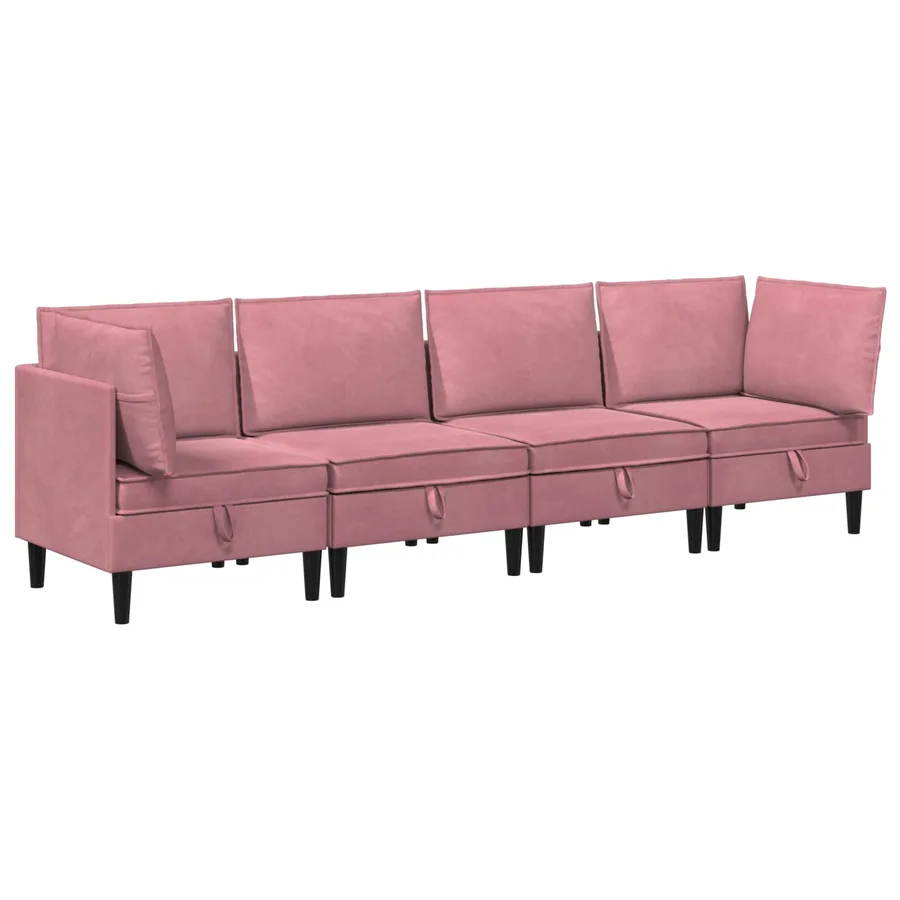 Ensemble de meubles pour le salon 4 pcs Rose Velours - 2