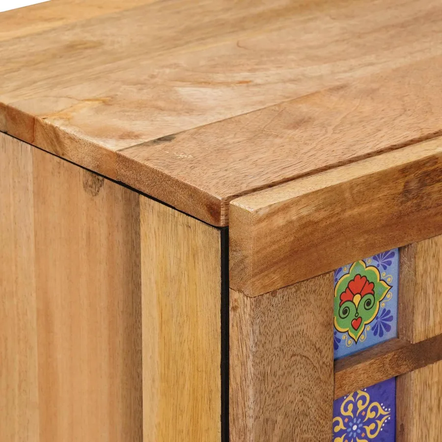 Buffet 3 pcs Naturel 60 x 33,5 x 75 cm Bois de mangue massif - 7