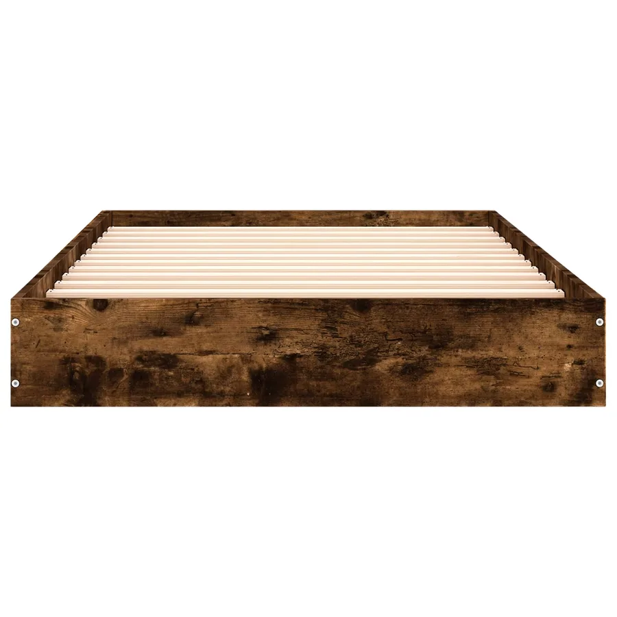 Cadre de lit au sol Chêne fumé 80 x 200 cm Bois d'ingénierie - 4