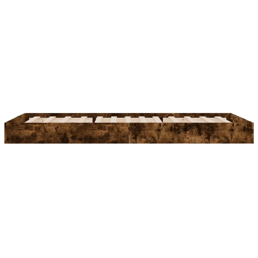 Cadre de lit au sol Chêne fumé 80 x 200 cm Bois d'ingénierie - 5