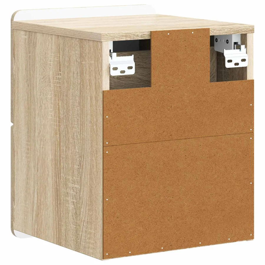 Cabinet de chevet mural 2 pcs Chêne Sonoma 33 x 34,5 x 43 cm - 9