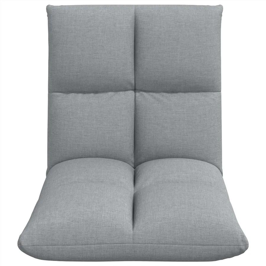 Fauteuil de sol ajustable Gris clair Tissu - 4