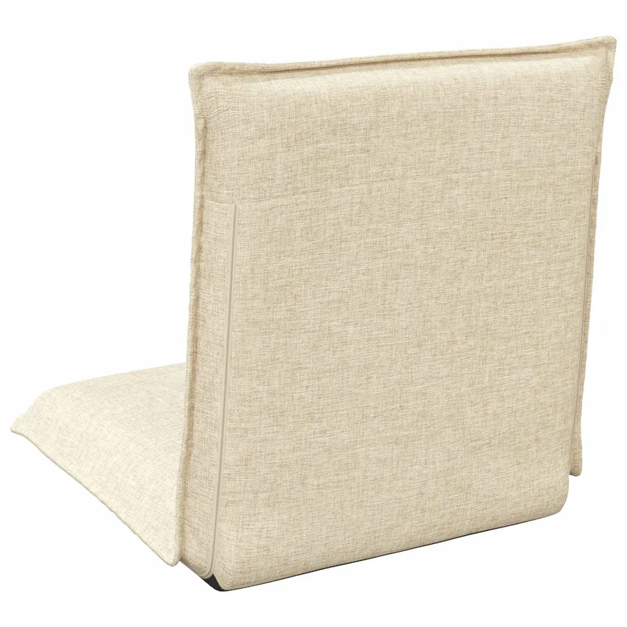 Fauteuil de sol ajustable Crème Tissu - 6