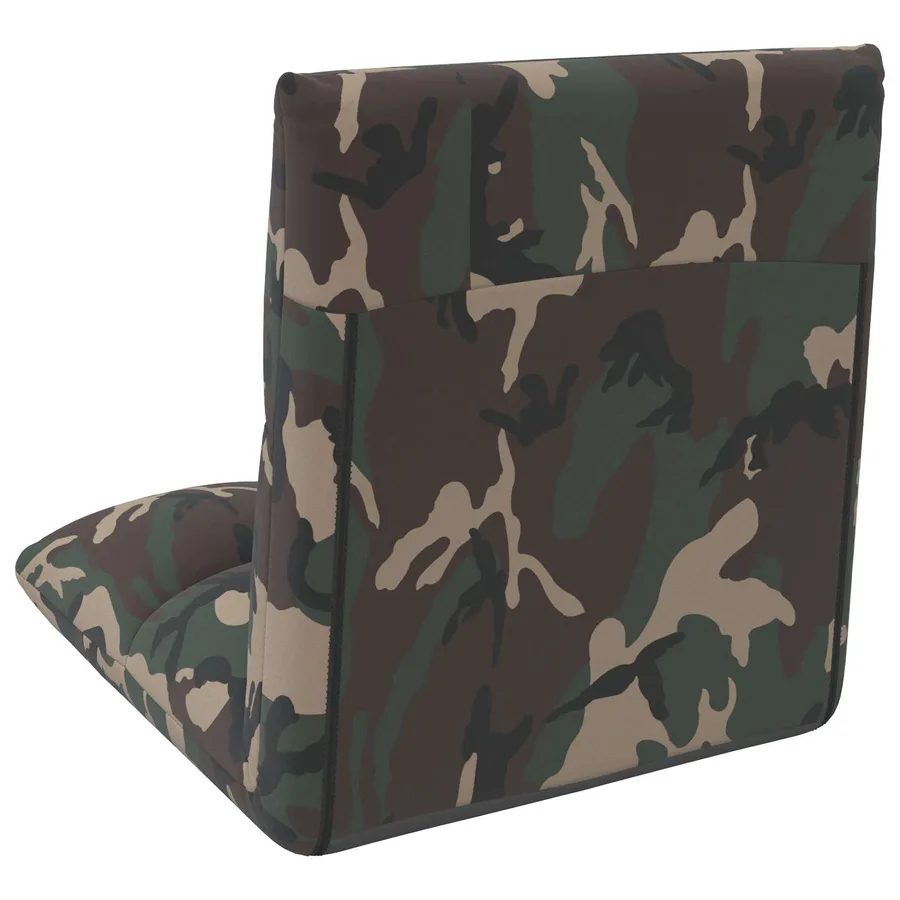 Fauteuil de sol ajustable Vert armée Tissu - 6
