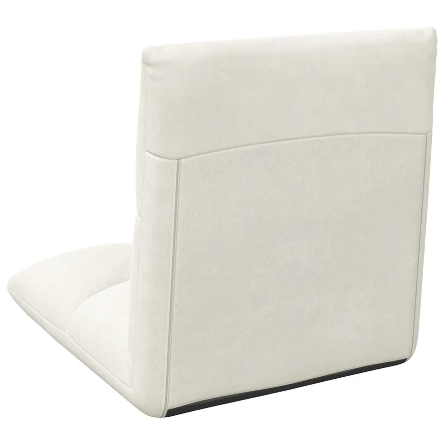 Fauteuil de sol ajustable Crème Velours - 6