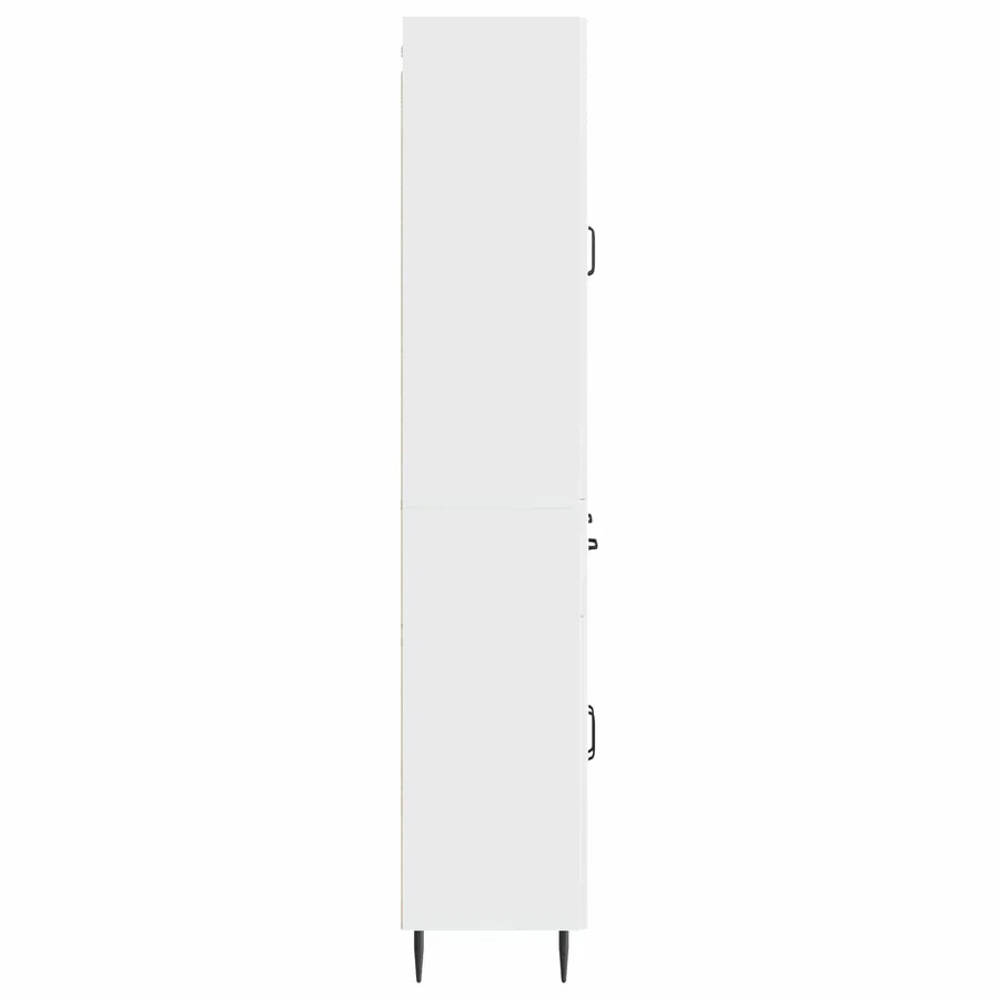Ensemble de Meubles 2 pcs Blanc brillant 66 x 34,5 x 89,5 cm - 6