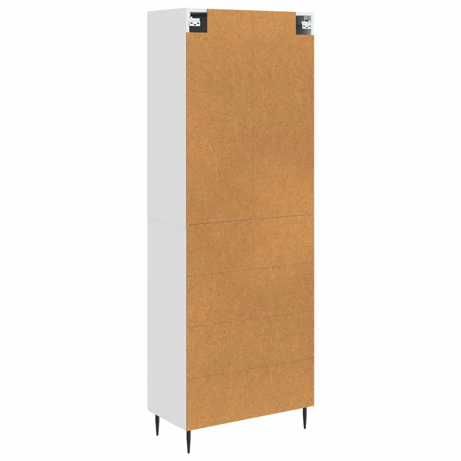 Ensemble de Meubles 2 pcs Blanc brillant 66 x 34,5 x 89,5 cm - 7