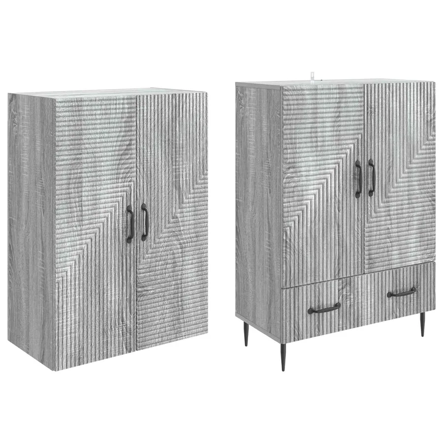 Ensemble de Meubles 2 pcs 66 x 34,5 x 95 cm Bois d'ingénierie - 4