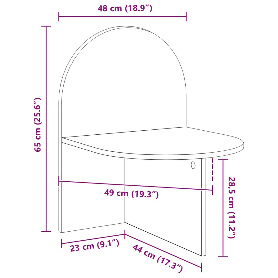 Table de chevet 2 pcs Chêne noir 48 x 49 x 65 cm - 10