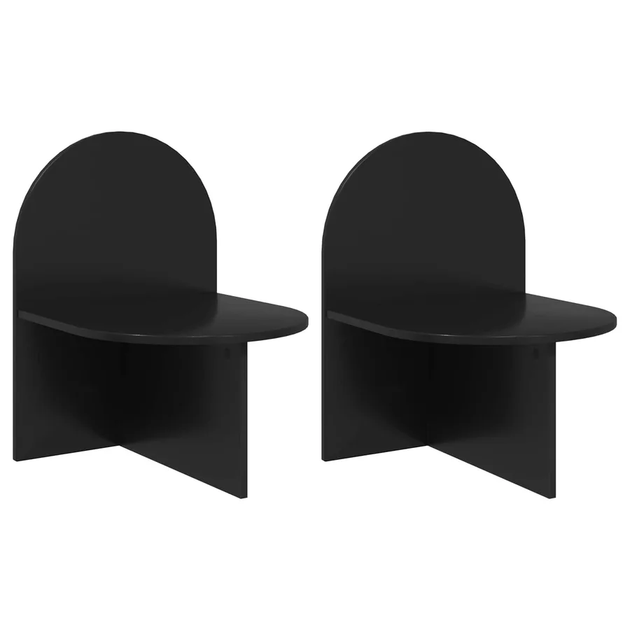 Table de chevet 2 pcs Chêne noir 48 x 49 x 65 cm - 2