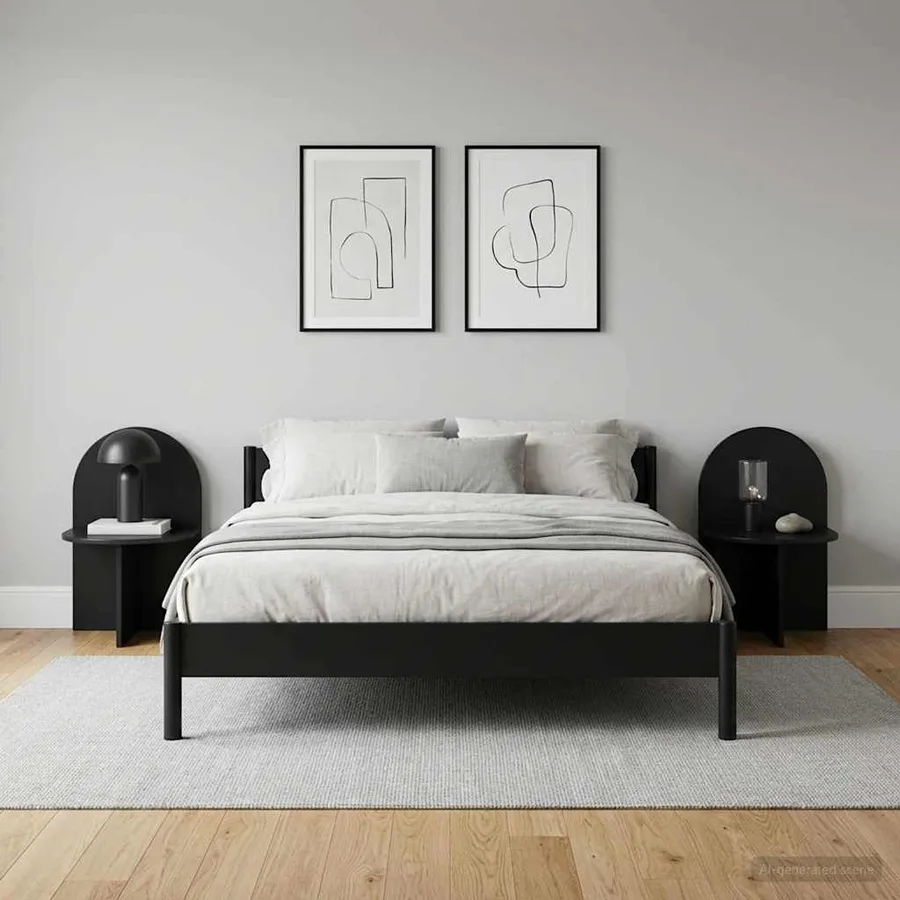 Table de chevet 2 pcs Chêne noir 48 x 49 x 65 cm - 4