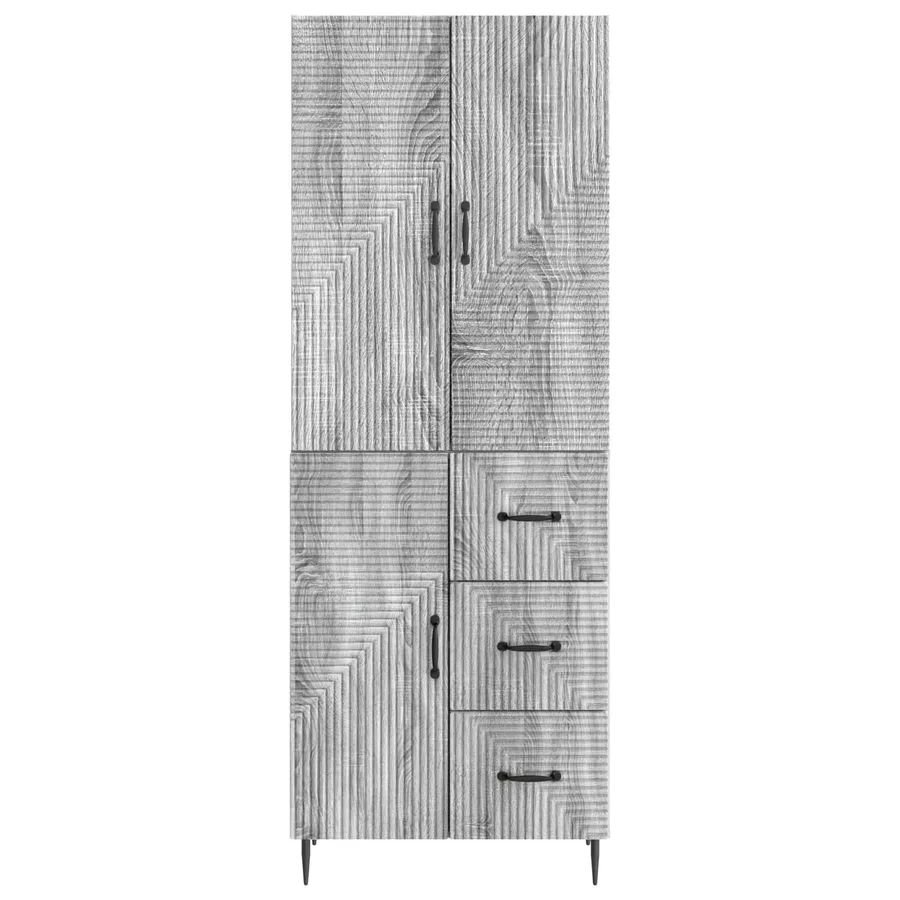 Ensemble de Meubles 2 pcs Sonoma gris 66 x 34,5 x 89,5 cm - 5