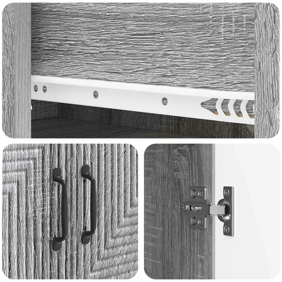 Ensemble de Meubles 2 pcs Sonoma gris 66 x 34,5 x 89,5 cm - 8