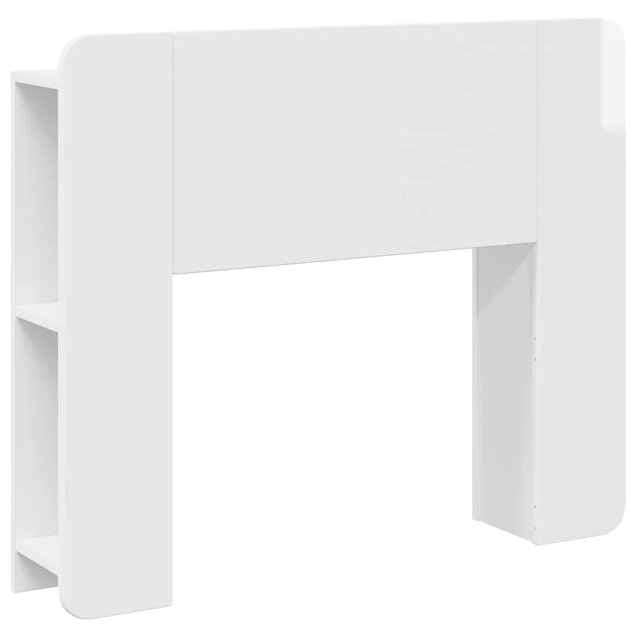 Cabinet de Tête de Lit Blanc brillant Bois d'ingénierie - 2