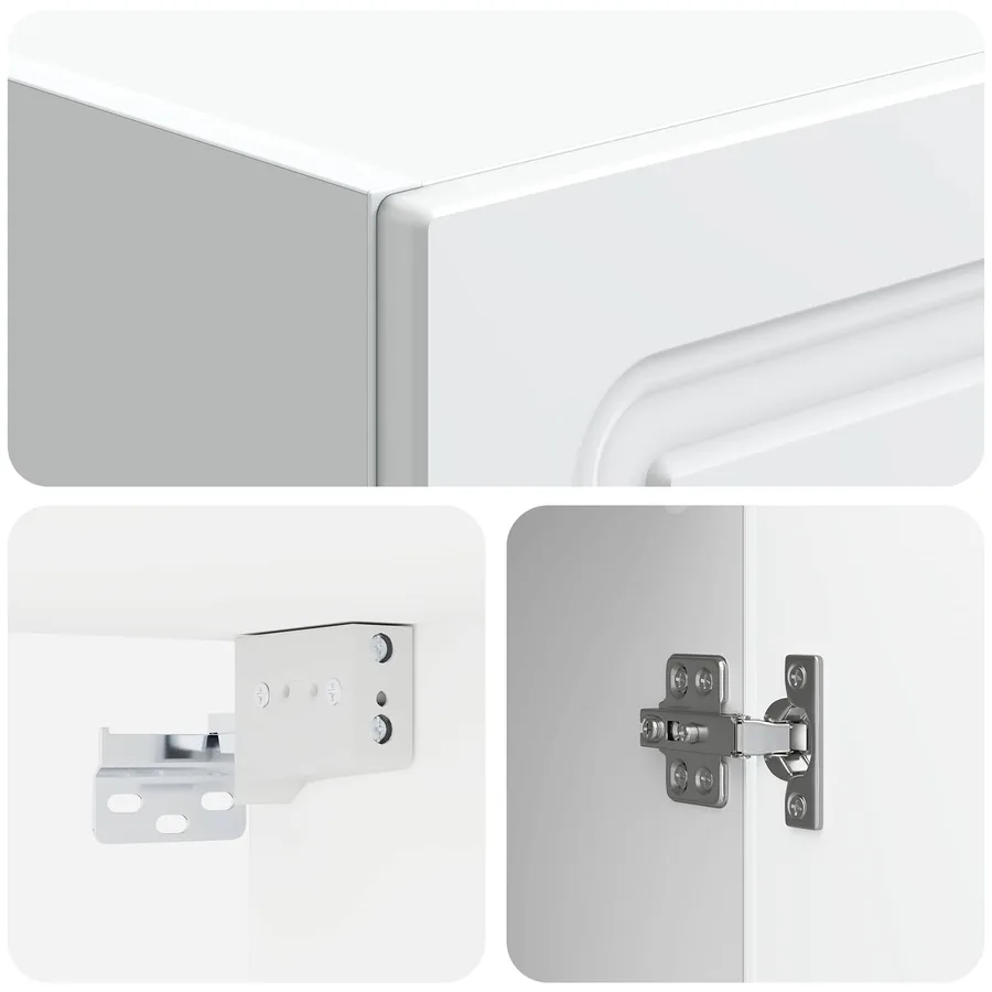 Armoire Murale Blanc brillant 33 x 34,5 x 90 cm - 7