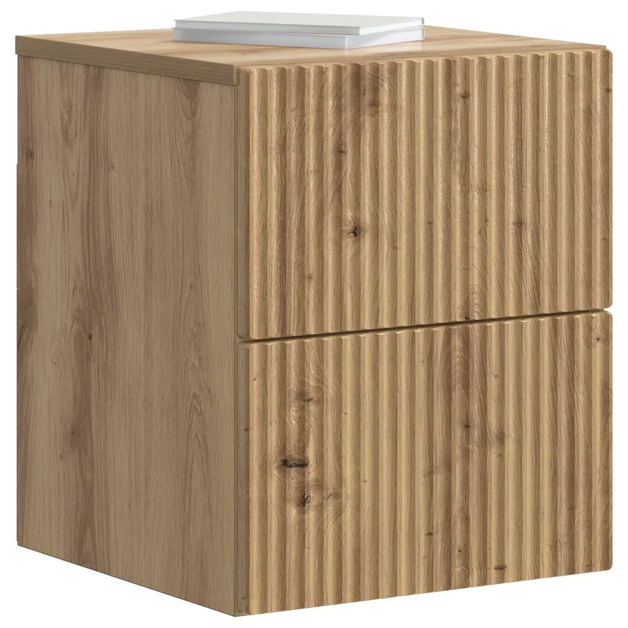 Cabinet de chevet mural 2 pc Chêne artisanal 33 x 34,5 x 40 cm - 3